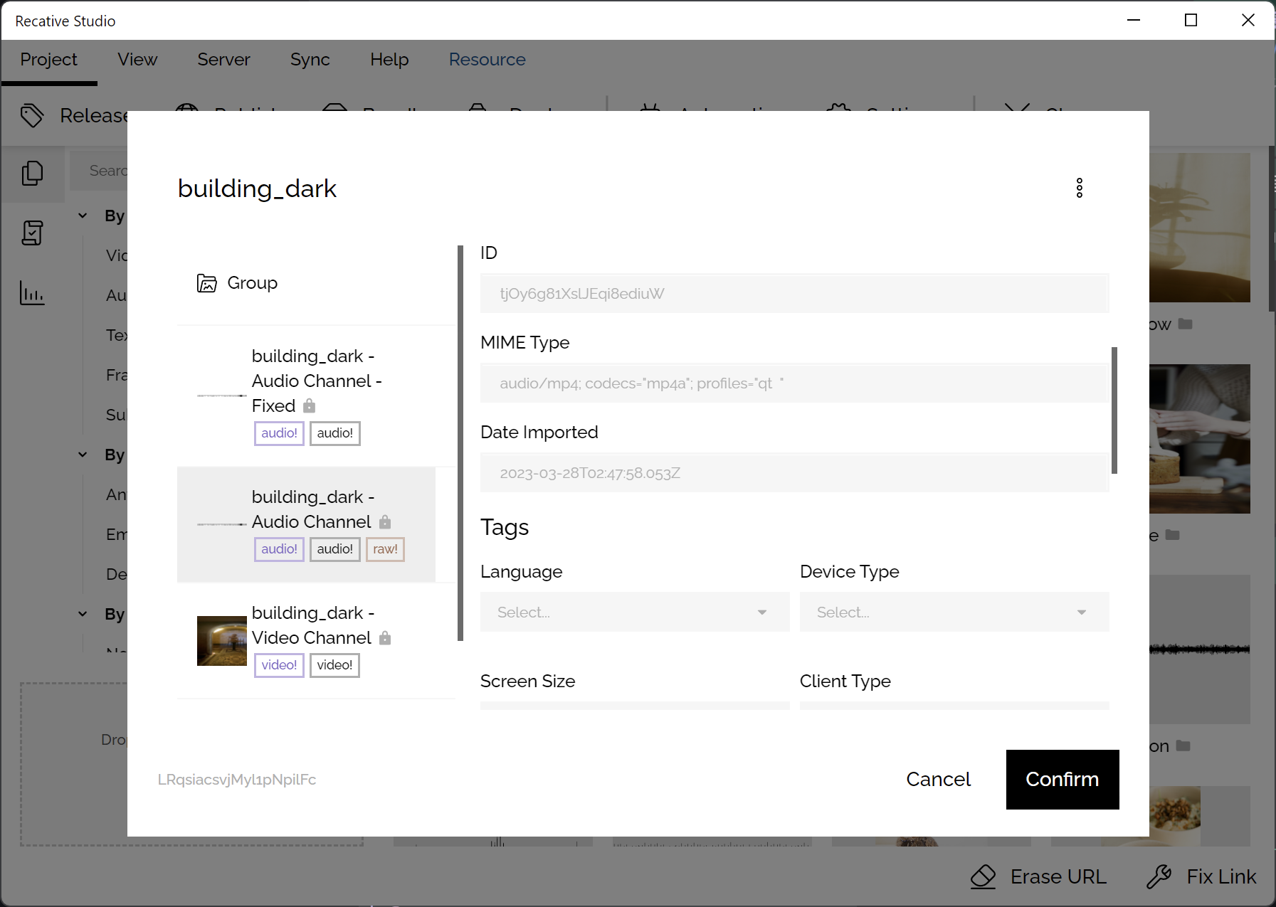 Recative Studio interface, screen 2 of 7